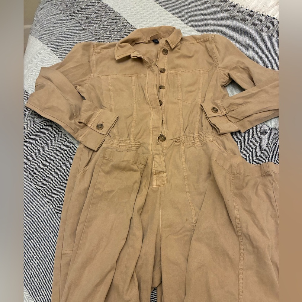 Universal Thread Tan Utility Jumpsuit - Picture 2 of 6